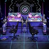 BEXEVUE L Shaped Gaming Desk 100x70 cm with Reversible Storage Shelves Black view 5