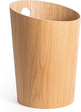 Kazai Bennet Design Paper Bin Oak Real Wood Veneer Office Waste Basket view 1