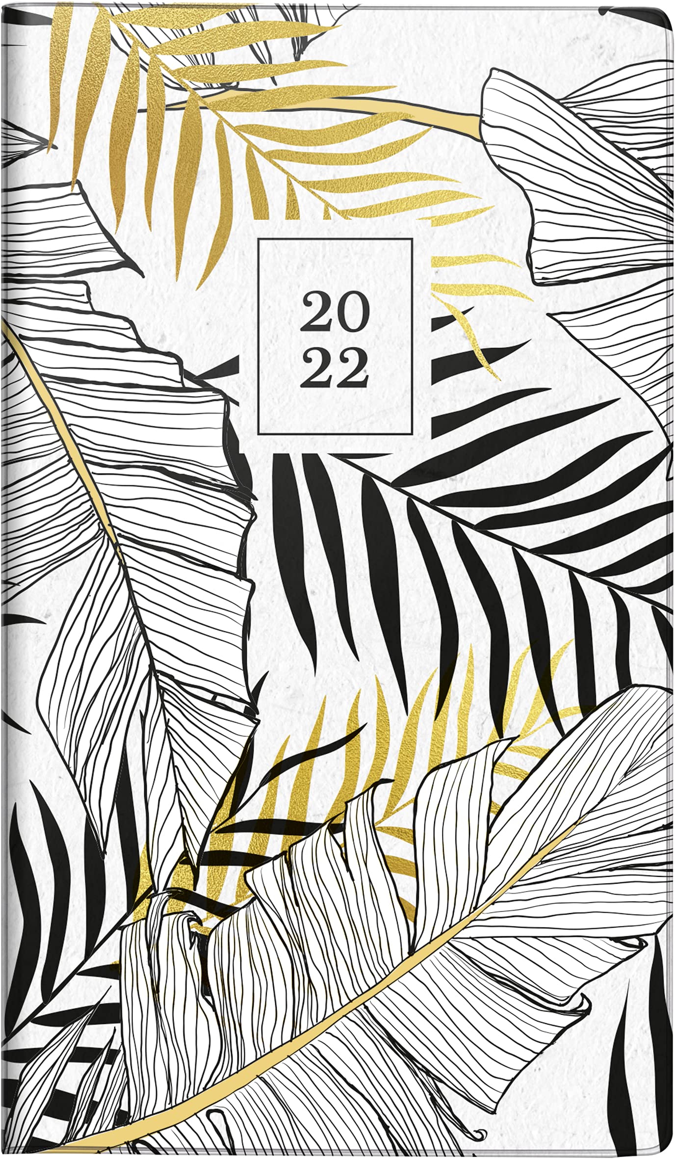 rido/idé 7012107012 Weekly Planner TM 15, 1 Page = 1 Week, 87 x 153 mm, Tropical Graphic Cover, Calendar 2022