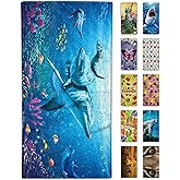alottagifts Dolphin Beach Towel 30" x 60" Microfiber Sand Free Quick Dry Travel for Adults Teen Children (Dolphin)