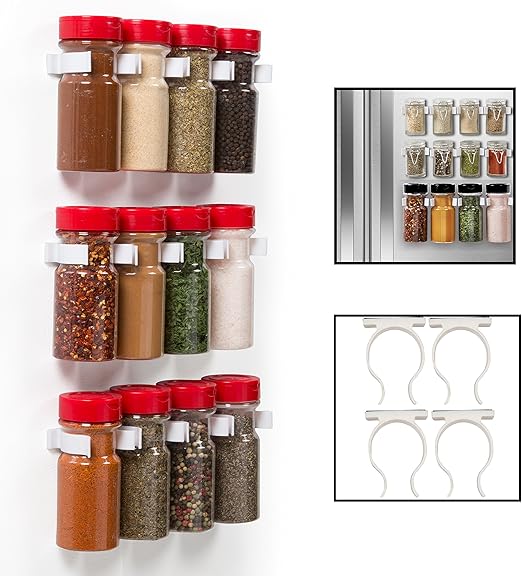 Amazon Com Magnetic Spice Rack Gripper Clips Set Of 4 Universal