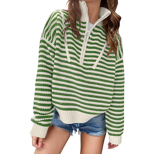 Oversized Cable Knit Sweater Women Womens Striped Sweater Fall