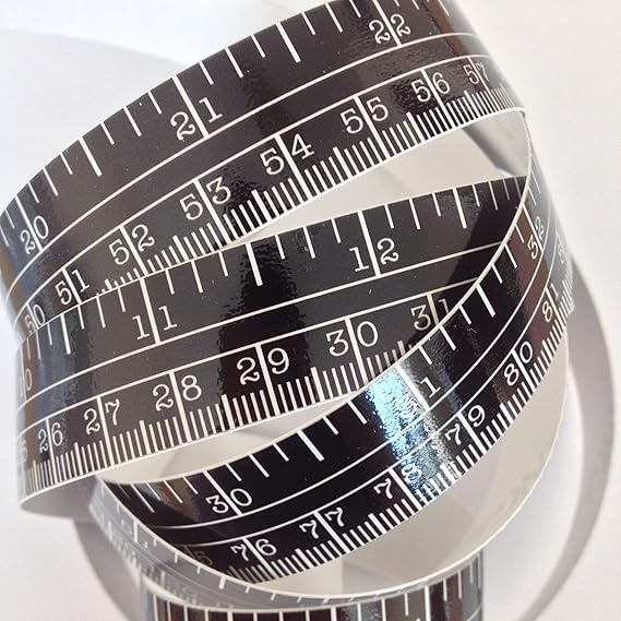 StickyMeasure Vinyl Measuring Tape Sticker (Black)