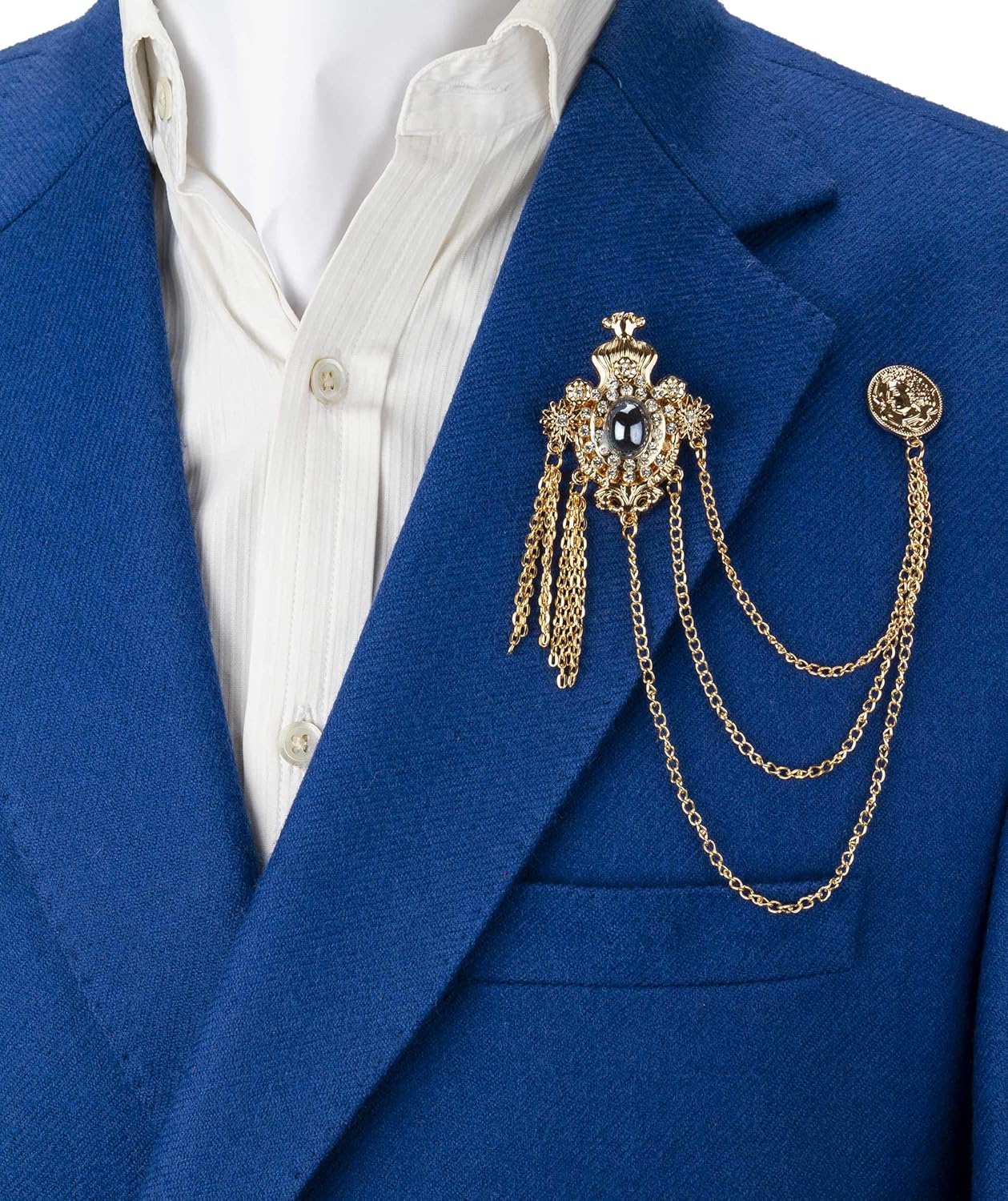 Knighthood Chain With Suit Golden Shield Knighthood Black Yellow