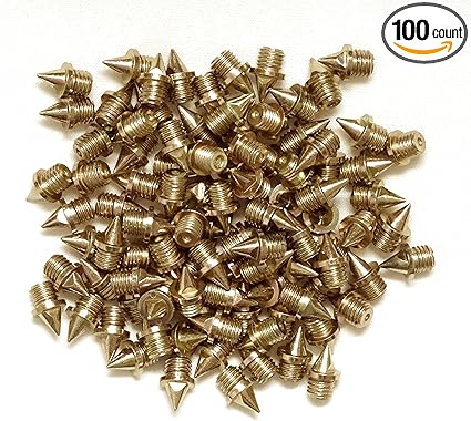 metallic gold track spikes