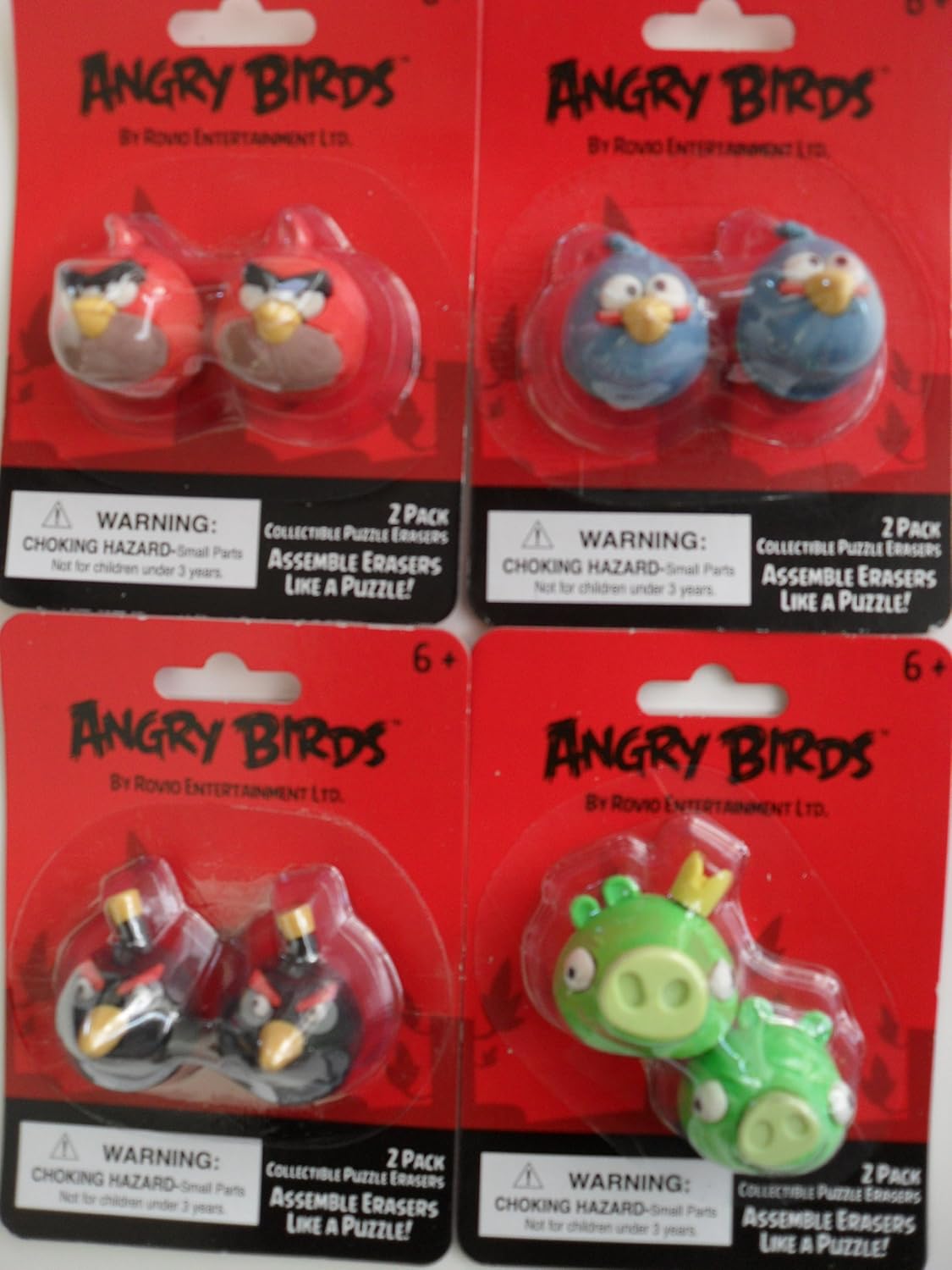 Angry Birds Assemble Puzzle Erasers Drawing & Painting Supplies Pencil