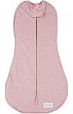 Woombie Original One-Step Baby Swaddle &ndash; Easy To Use Natural Approach to Swaddling &ndash; Stretchy But Snug Breathable Fabric &ndash; Pink Posey (Heathered Pink) &ndash;  Newborn 5-13 lbs