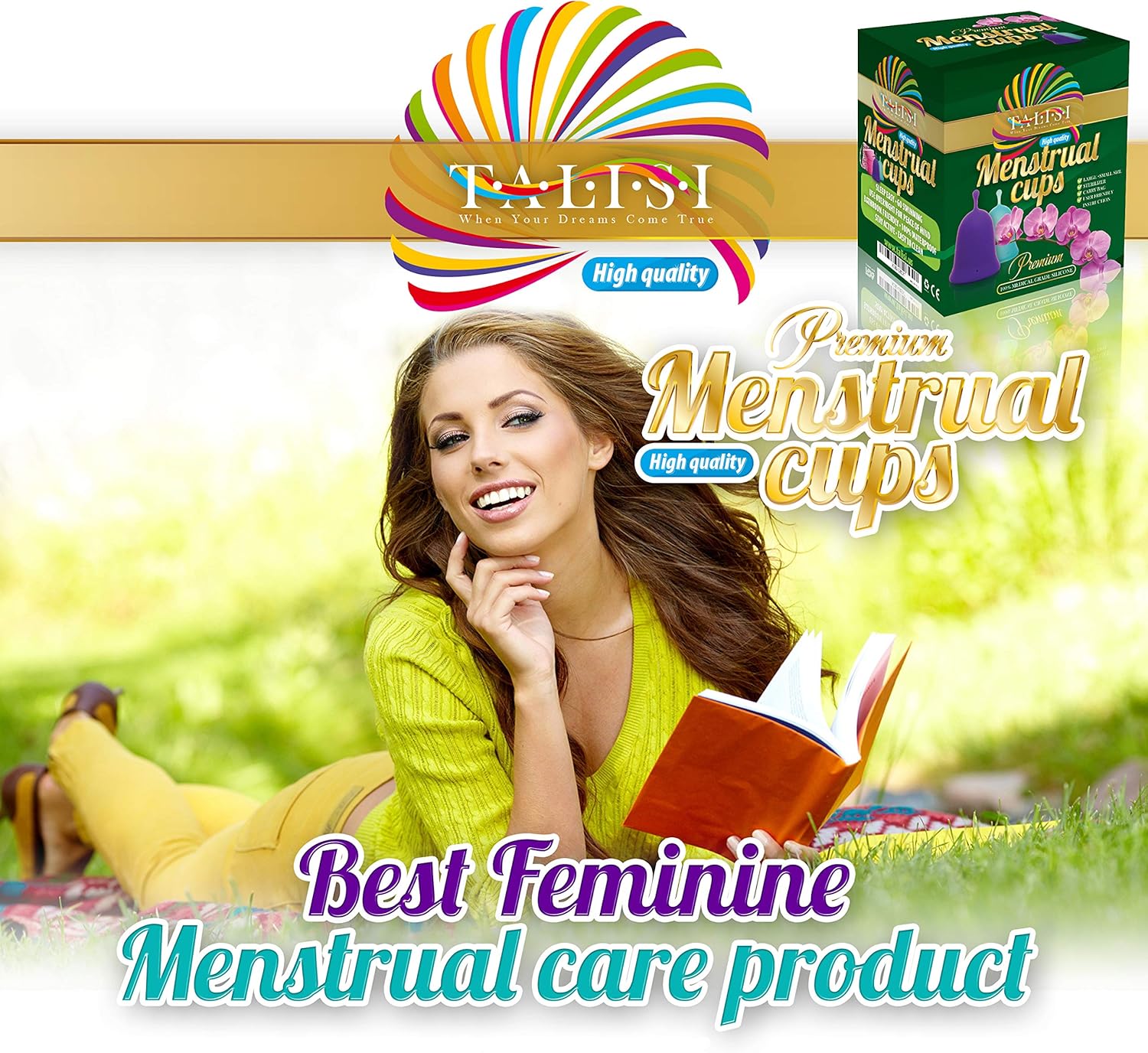 Talisi Reusable Menstrual Cups with Collapsible Silicone Foldable Sterilizing Cup Set of 3 Small Large Sizes Silicone Soft Cups with Sterilizer Feminine Hygiene Period Cup Tampon and Pad Alternative: Health & Personal Care