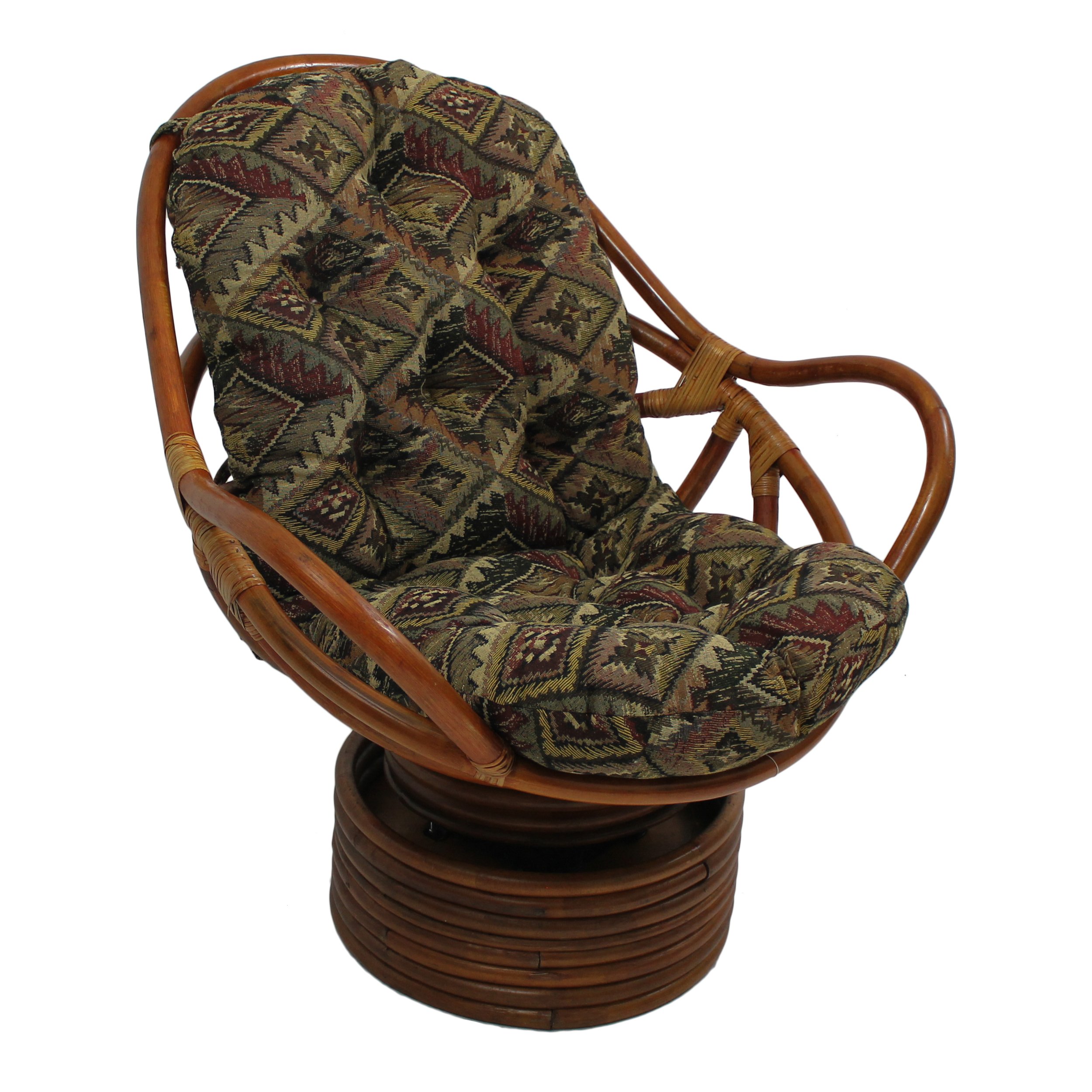 Photo 1 of Blazing Needles Tapestry Tufted High Back Chair Cushion, 1 Count , Palm Springs