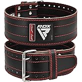 RDX Weight Lifting Belt for Men Women, IPL USPA Approved, 6mm Thick 100% Leather, 4” Powerlifting Back Support, Squat Deadlift Bodybuilding Exercise Fitness Gym Workout Strength Training up to 700 LBS