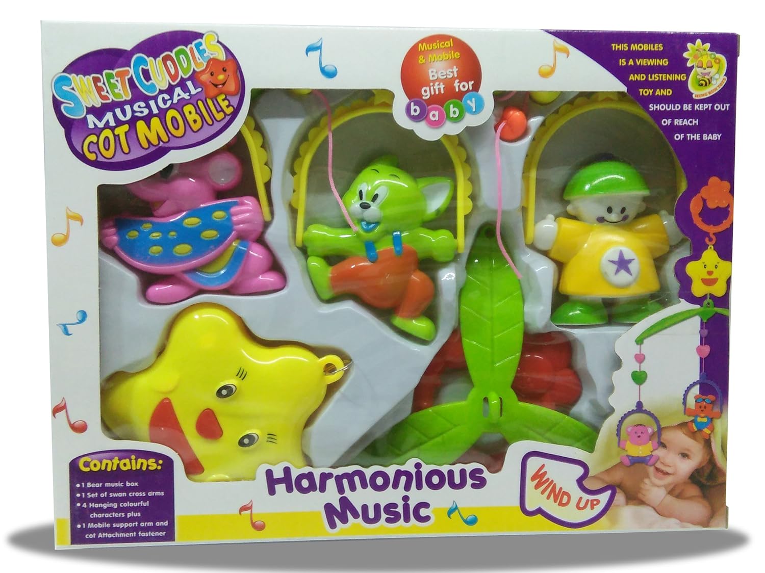 Sweet Cuddles Musical Cot Mobile Toy 