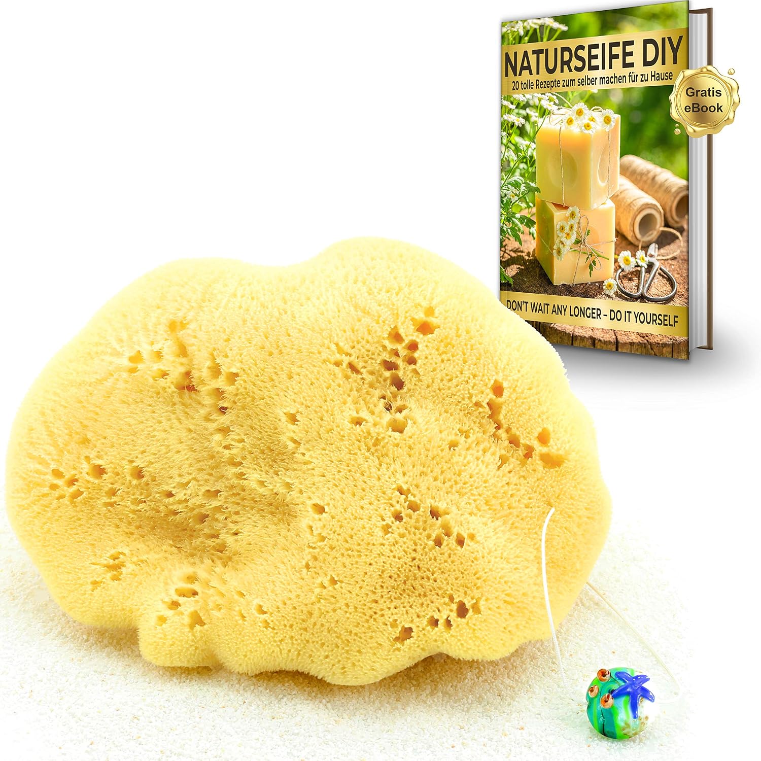 Naturschwamm Extra Weich – 12 Cm, Für Baby Und Erwachsene, Nachhaltiger Duschschwamm