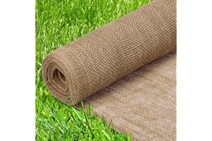 Wukfuiui 40"x15 Feet Garden Burlap Multipurpose Burlap Tree Wrap, Burlap Fabric Premium Weed Barrier,Erosion Control, Natural Burlap Rolls, Jute Fabric, Landscape Burlap for Outdoor Plant Gardening