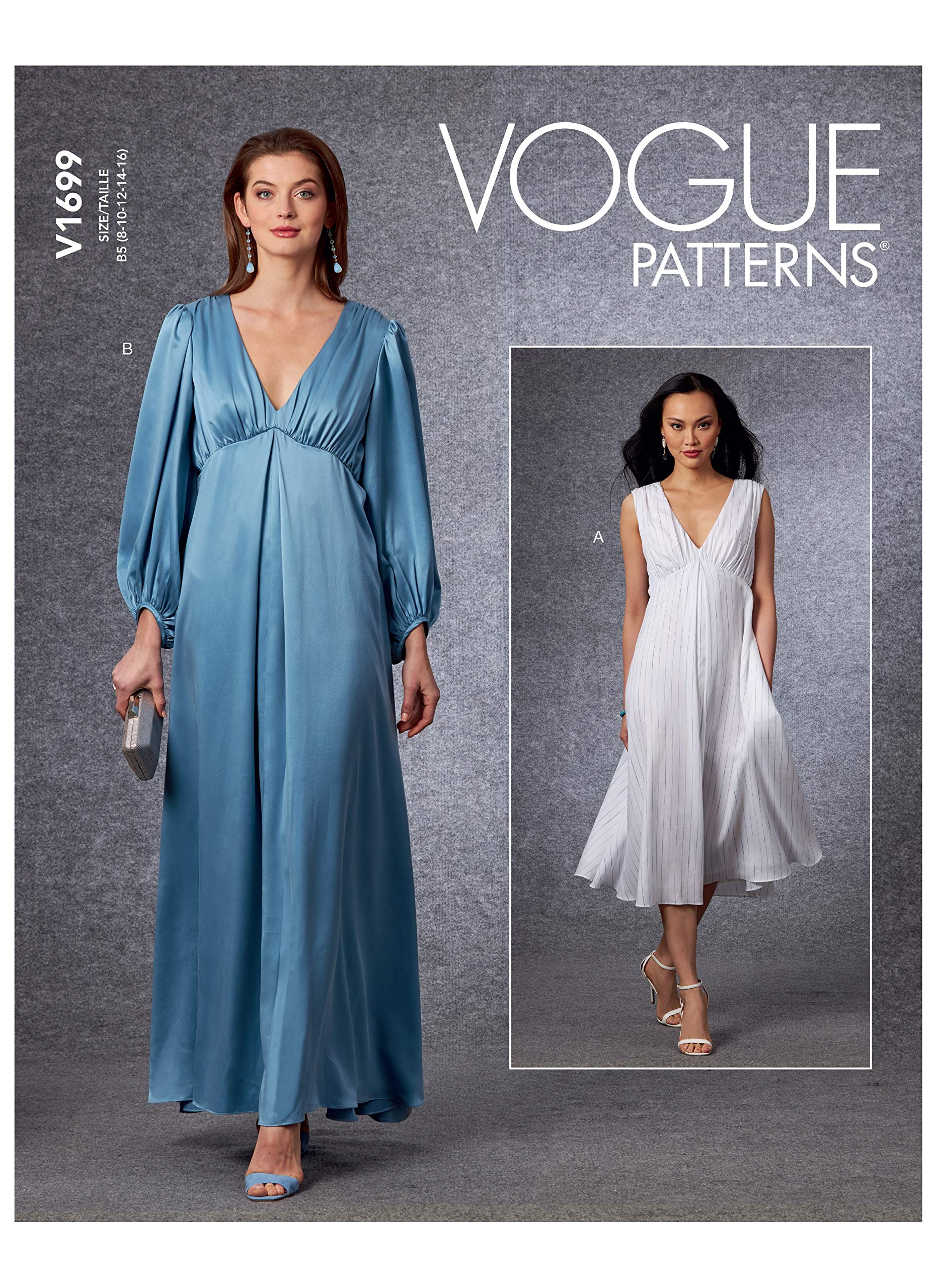 Vogue Patterns V1699F5 Misses' Dress, 16-18-20-22-24, F5