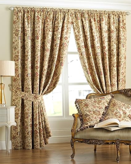 Riva Paoletti Florence Cream Pencil Pleat Curtains 66 X 90 168 X