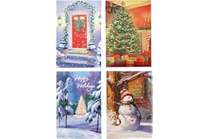 Hallmark Image Arts Boxed Christmas Cards Assortment, Home for the Holidays (4 Designs, 24 Cards with Envelopes)