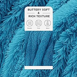 Bedsure Soft Bright Blue Twin Blanket for