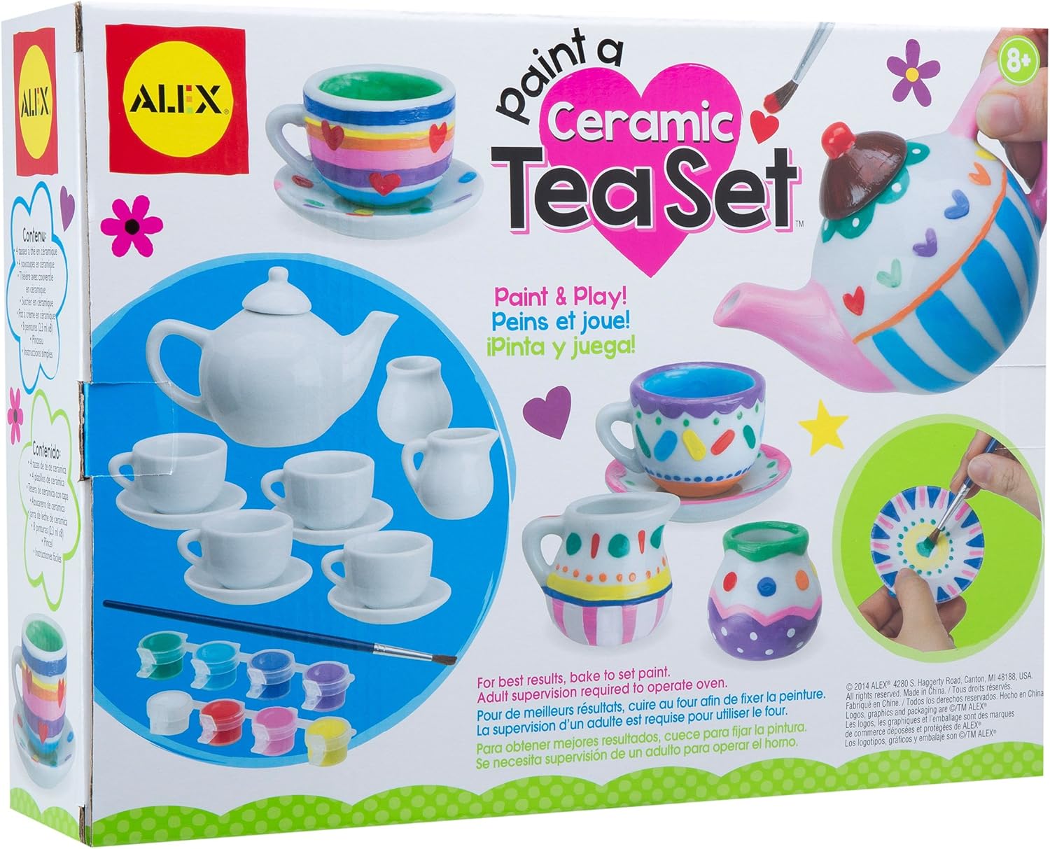 alex paint a ceramic tea set