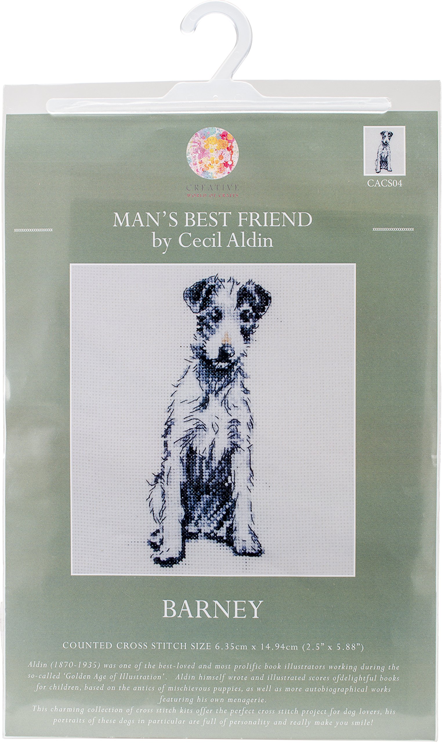 Cecil Aldin Man's Best Friend Cross Stitch Kit - Barney