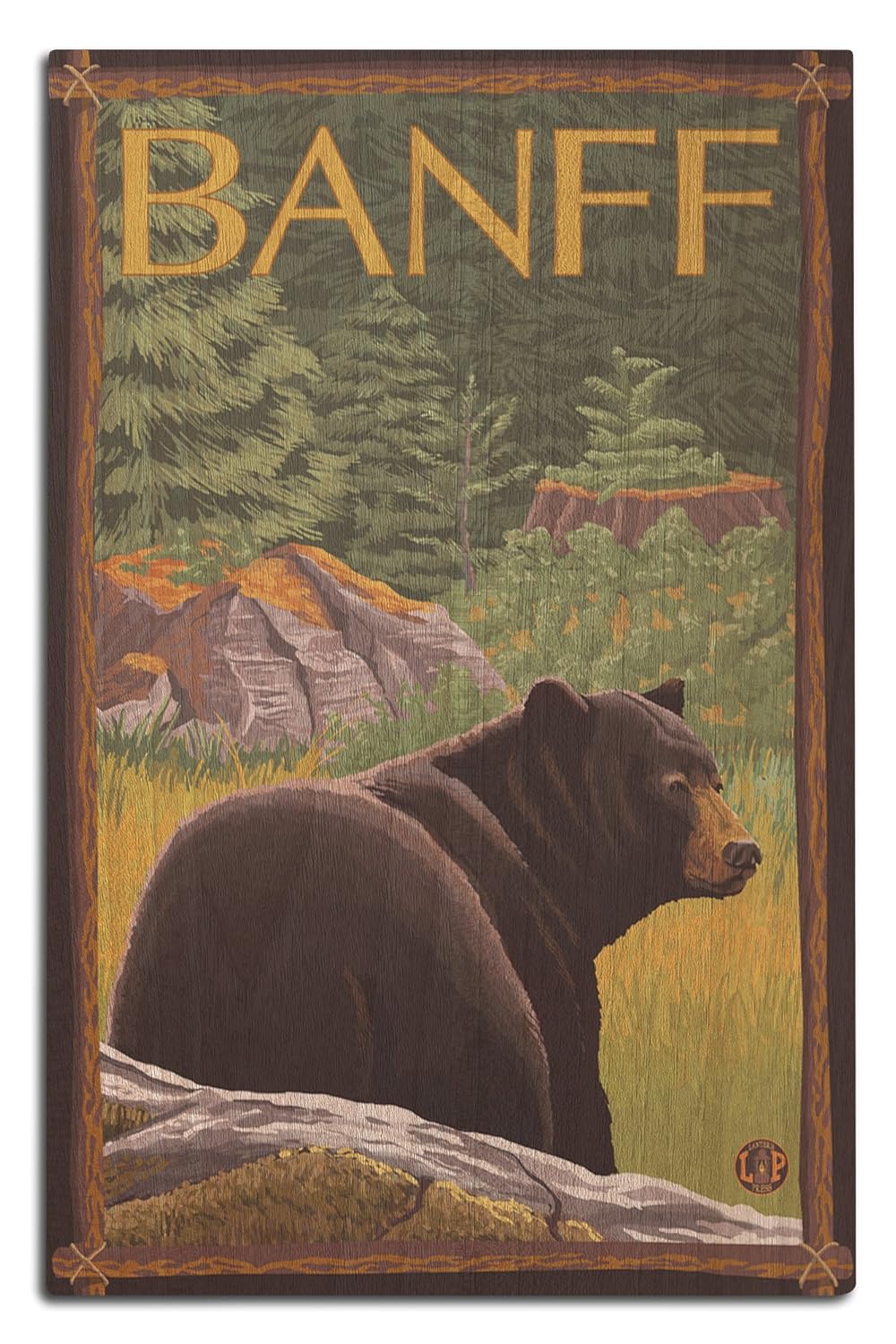 Lantern Press Banff, Canada Black Bear in