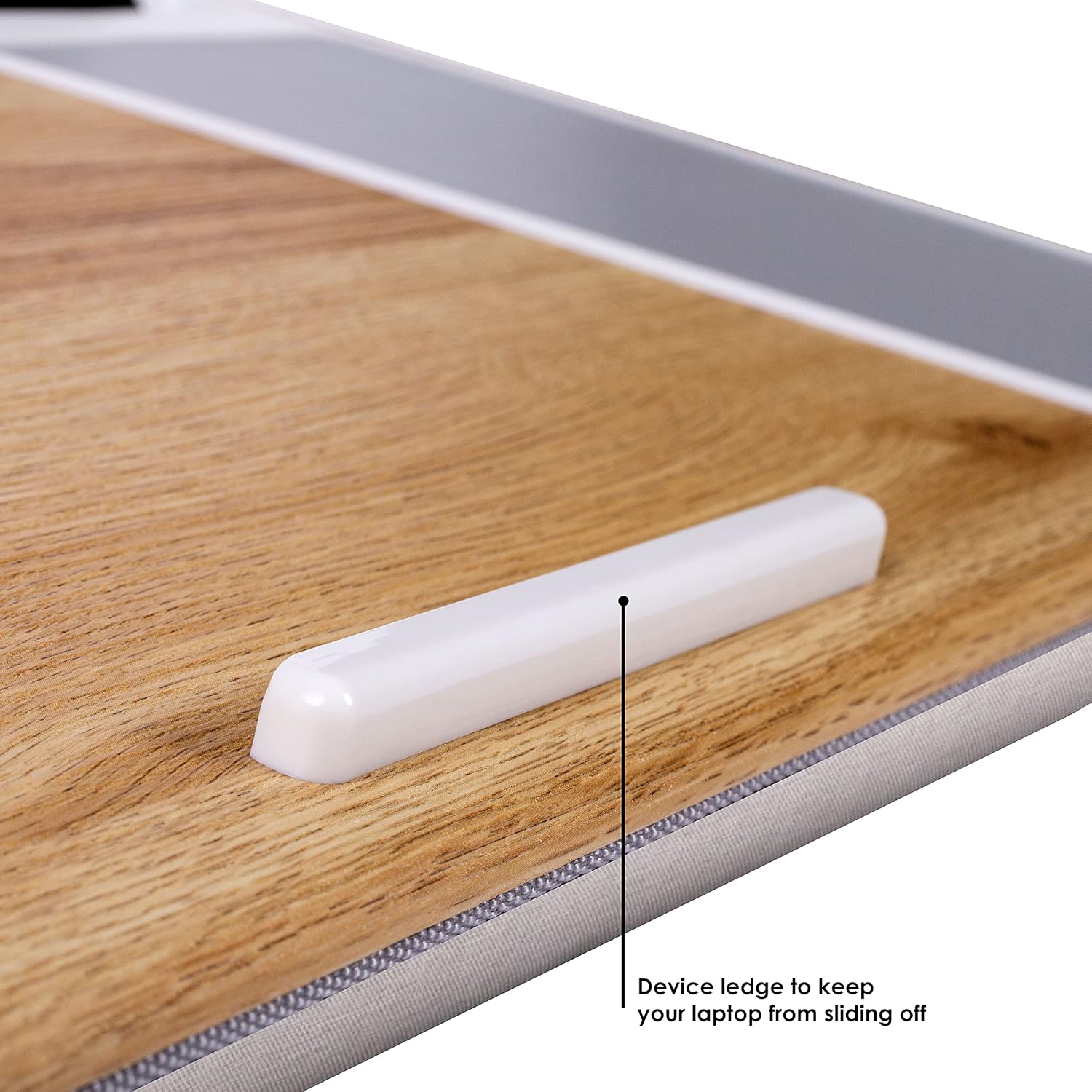 LapGear Home Office Lap Desk with Device Ledge, Mouse Pad, and Phone Holder - Oak Woodgrain - Fits Up to 15.6 Inch Laptops - Style No. 91589 : Office Products