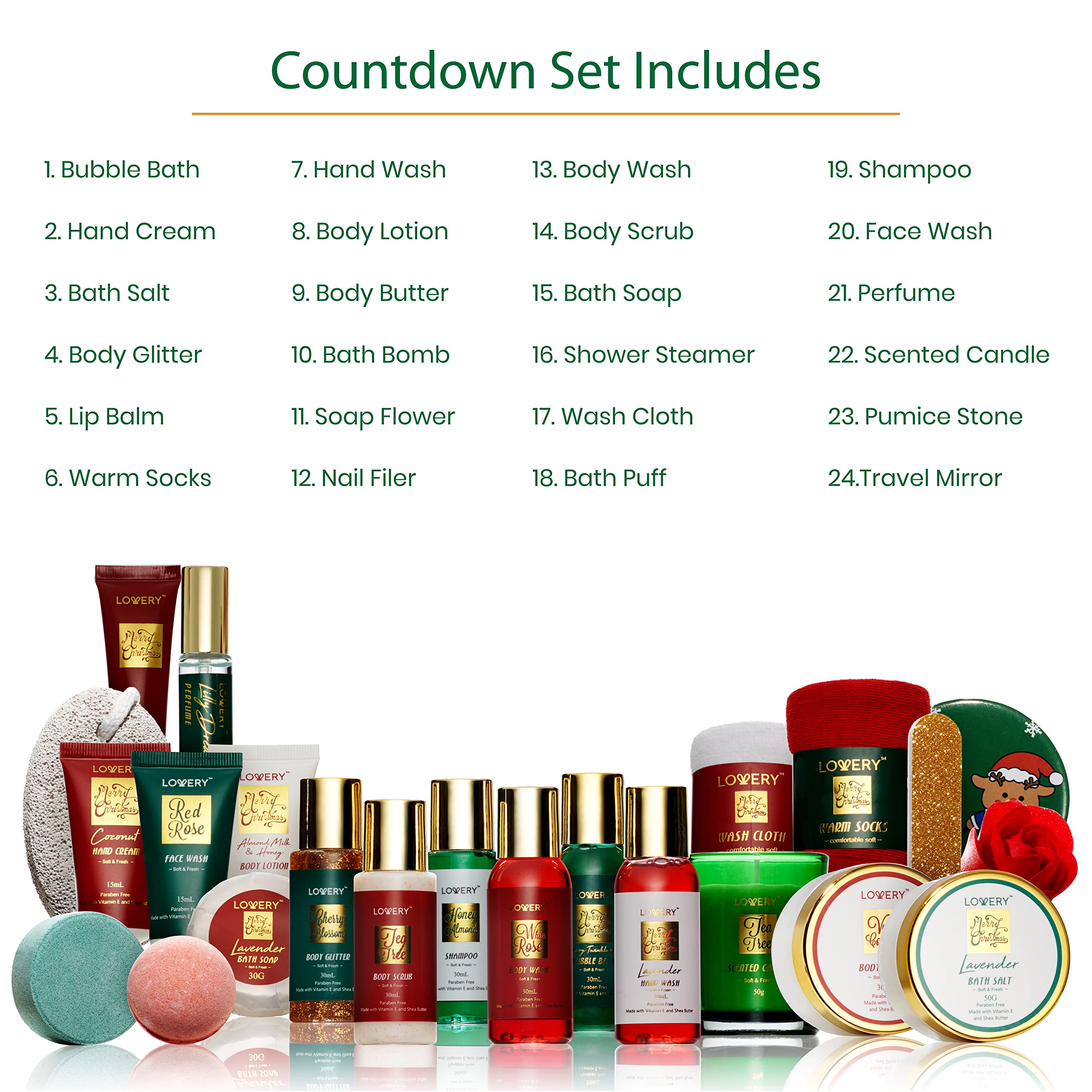 Advent Calendar for Adults - Advent Beauty Calendar 2025 Spa Christmas Advent Calendars for Teen Girls – Limited Edition Bath & Body Gift Set – Makeup & Skincare Countdown Calendar