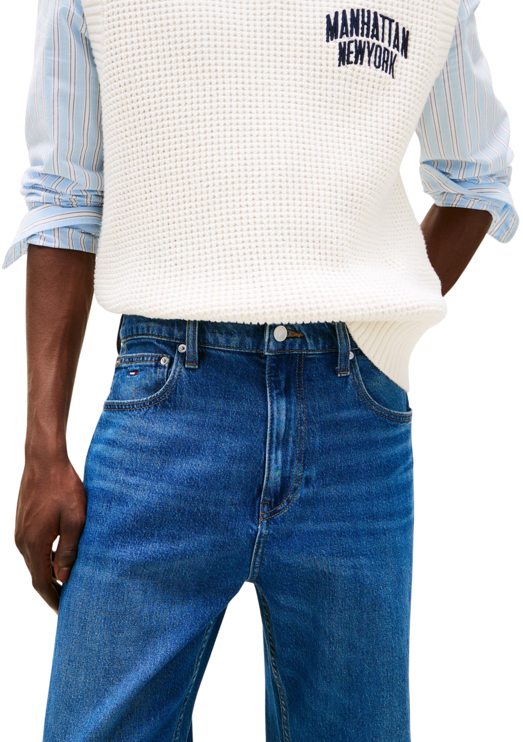 Tommy Jeans Herren Jeans Hose Otis Regular Straight Fit, Blau (Denim Dark), 34W/30L 2