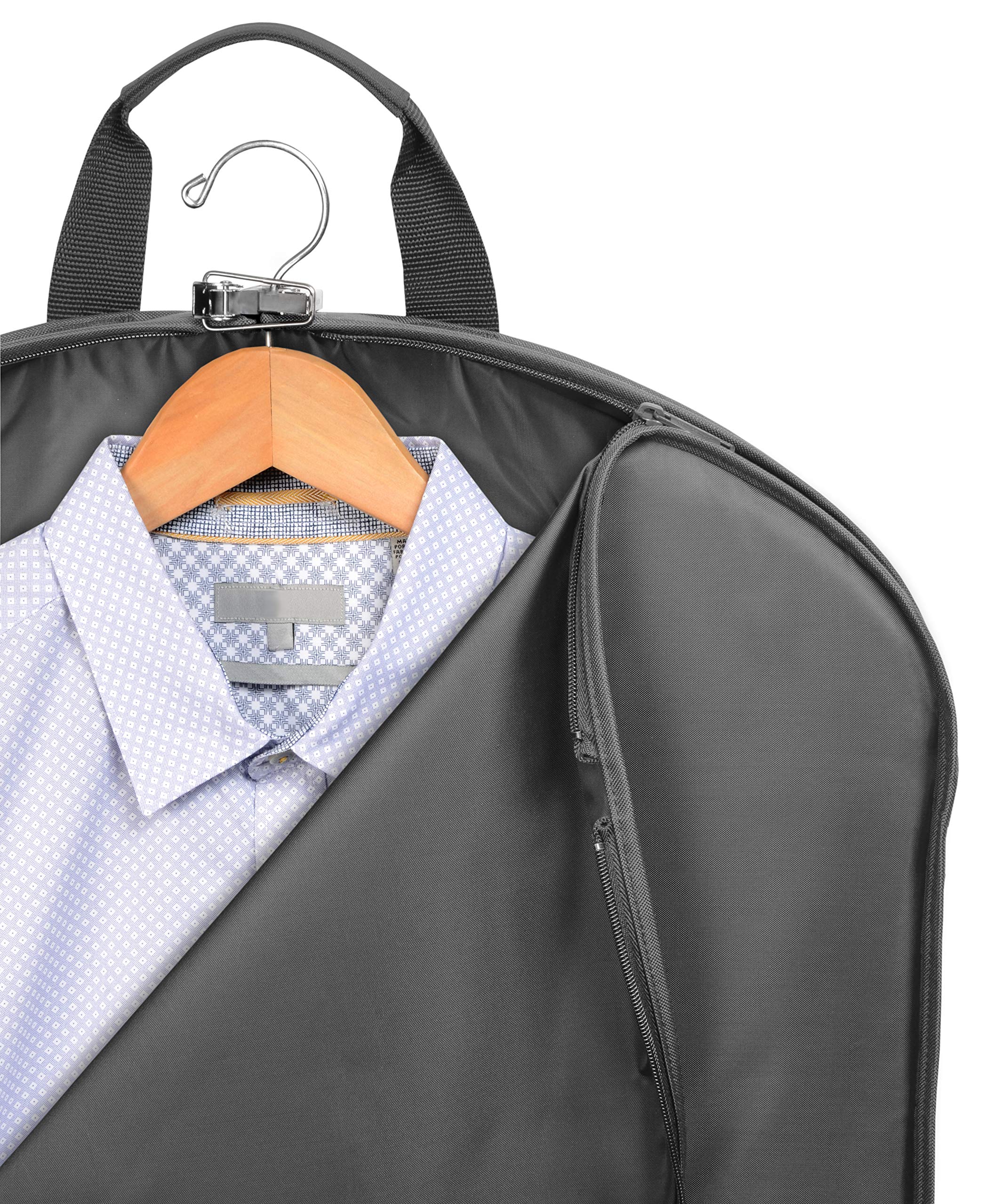 WallyBags 45” Deluxe Extra Capacity Travel Garment Bag with two accessory pockets