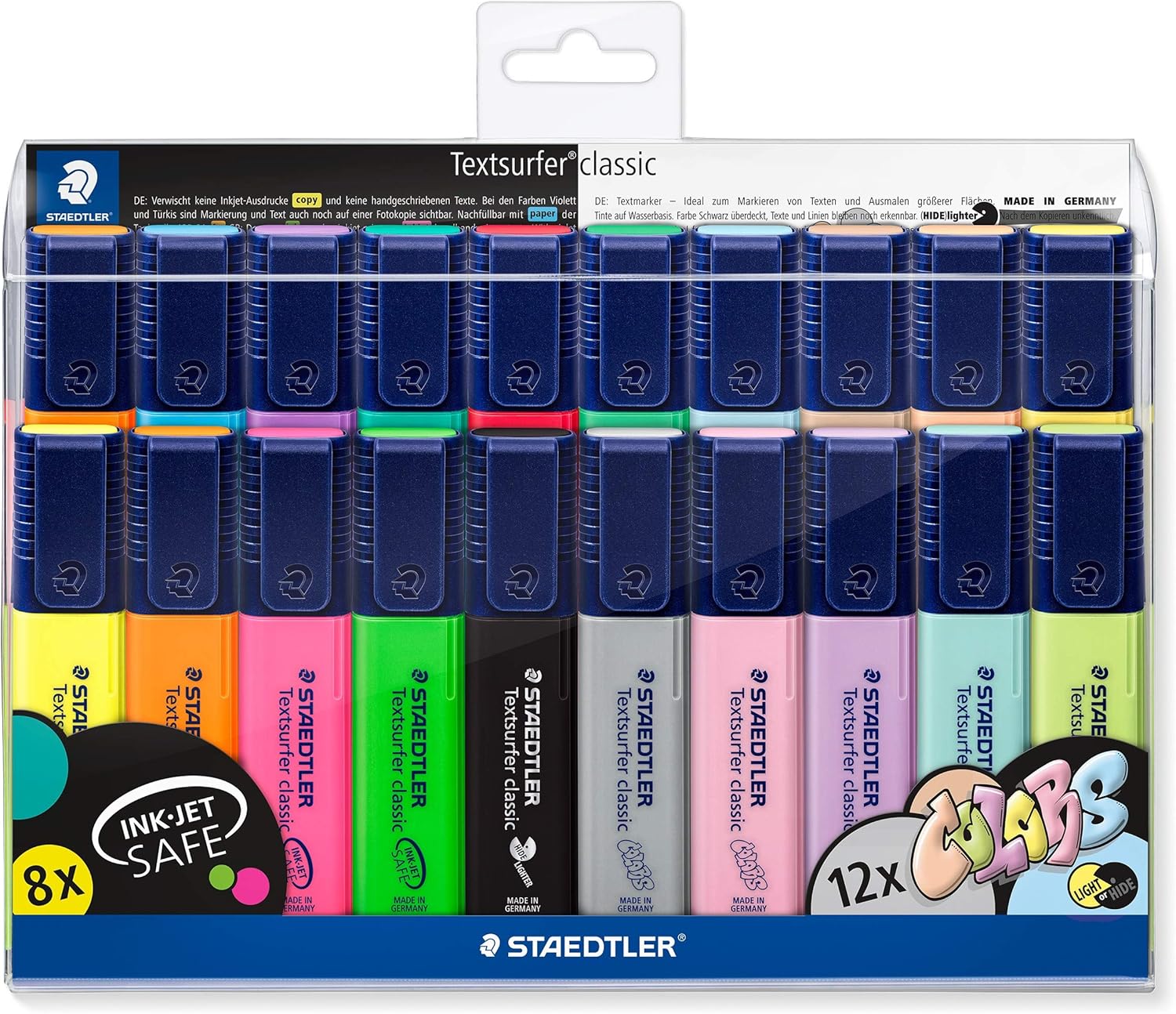 STAEDTLER 364 WP20 Textsurfer highlighters in 20 Assorted Colours