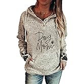 Akivide Women's Dog MOM Graphic Print Pullover Hoodie, Dog Mom Gifts
