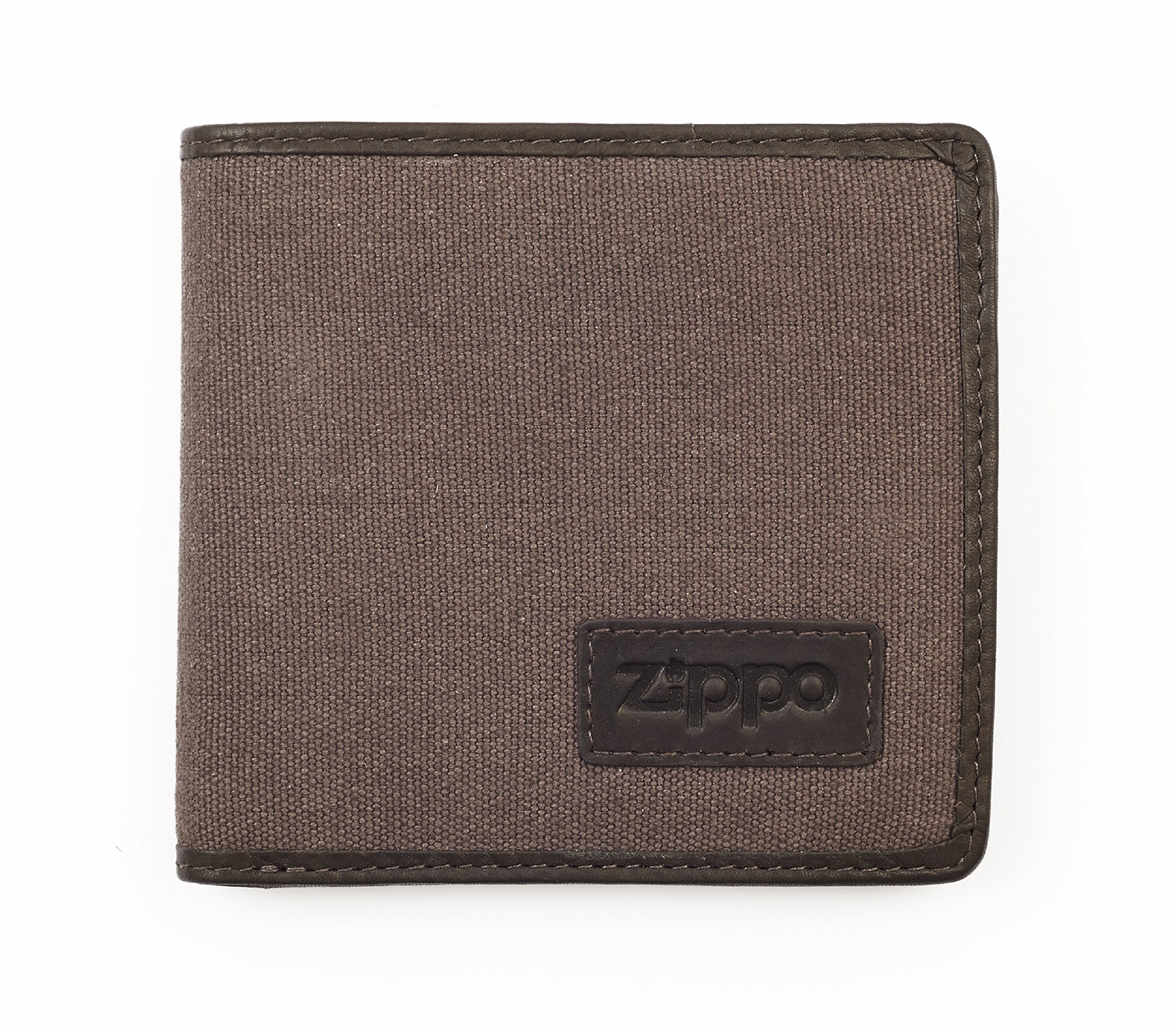 Zippo - Purse/Wallet for Women and Men, Linen, Brown/Mocha, with Coin Compartment, Ideal for Cards and Notes
