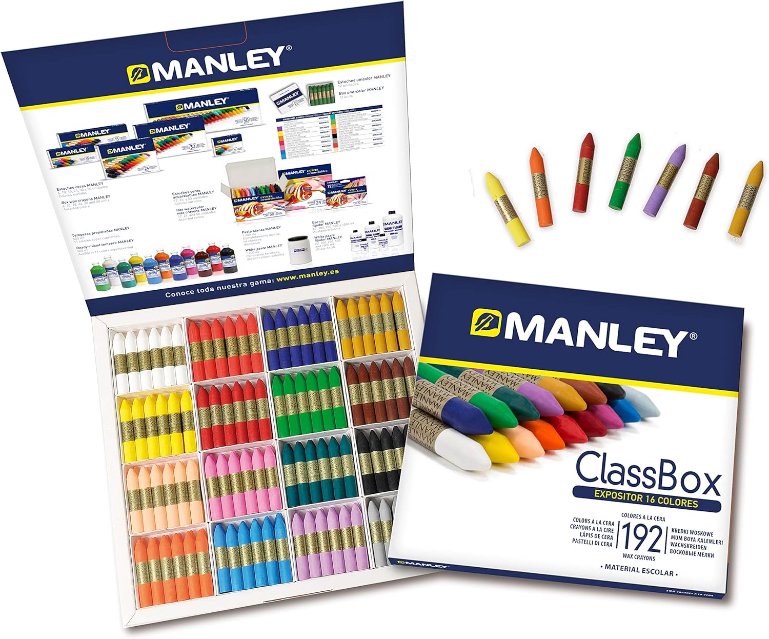 Manley MNC00002/192 - Ceras, 192 unidades: Amazon.es: Oficina y papelería