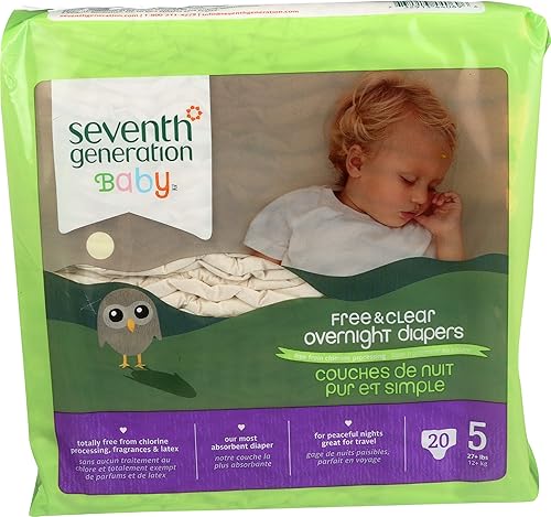 Seventh Generation Overnight Diapers Size 5-20 ct in Kuwait