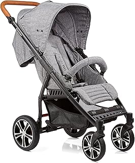 Gesslein S4 Air + Liebebuggy mit Gestell schwarz und Einhang grau meliert