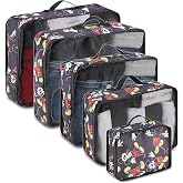 Disney Packing Cubes 5 Piece Set - Mickey, Minnie, Stitch, Toy Story & More | Mickey, Minnie, Stitch, Princess, Frozen, Toy S