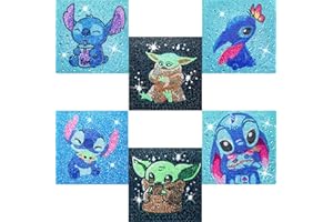 ACELII 5D Diamond Painting Kits for Kids Beginners,DIY 6 Pack Diamond Art for Adults,Full Drill Crystal Rhinestone Paint by Diamond Dots,Big Gem Arts and Crafts for Kids Ages 6-8-9-12 Girls 6x6inch