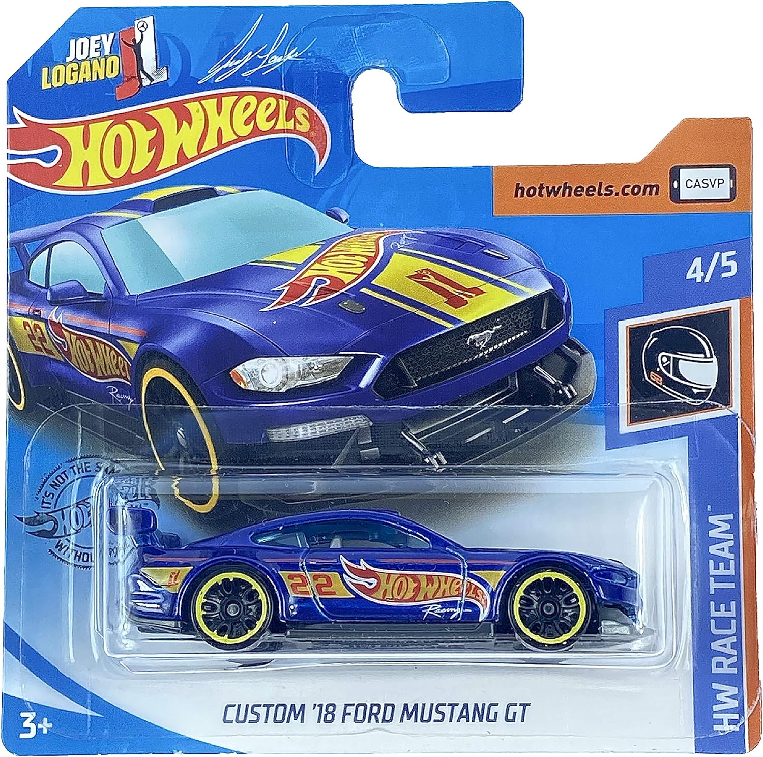Hot Wheels Custom '18 Ford Mustang GT (HW Raceteam Blue) 4/5 HW Race Team 2020 - 222/250 (Short Card) GHC59