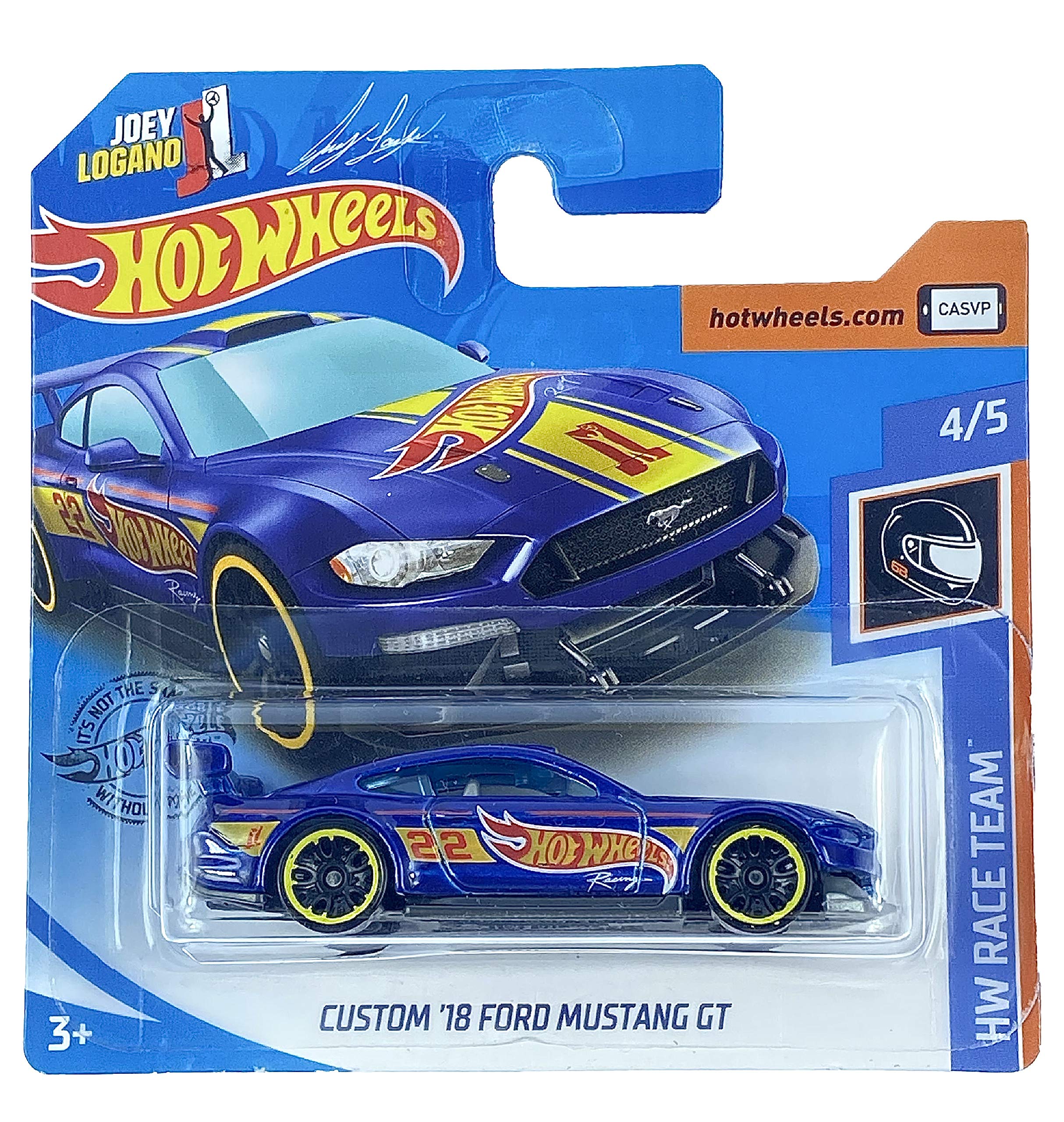 Hot Wheels Custom '18 Ford Mustang GT (HW Raceteam Blue) 4/5 HW Race Team 2020 - 222/250 (Short Card) GHC59
