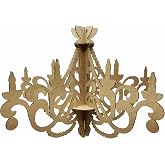 Cardboard Chandelier 20'' Wide / 5 Branches (Model 2)