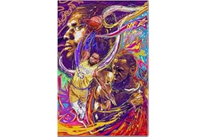 bzcpc Basketball Stars LeBron James Poster Canvas Art Bedroom Wall Decor Kids Room Decor Inspirational Gift (LeBron James, 12×18in（30×45cm)