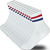 MARRON SMITH Cotton Stripe Ankle Thin Socks Women & Men 6 Pairs