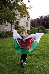 Storm&Lighthouse Welsh Flag Cymru 5ft x 3ft with Eyelets Red Dragon view 3