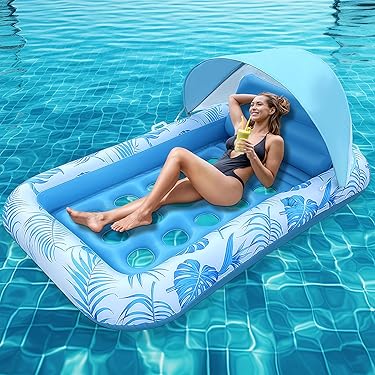 Sedia Piscina Rete Galleggiante Noodle 80x44cm Sedile Reticolare Per Piscina WANGQI - Rete Galleggiante Per Noodle, Blu, 80x44 Cm Sedia Acqua Galleggiante
