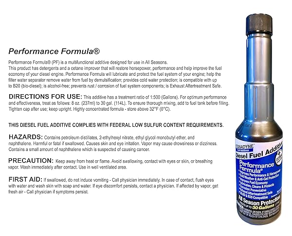 STANADYNE PERFORMANCE FORMULA DIESEL FUEL ADDITIVE – 12 PACK OF 1/2 PINTS # 38564