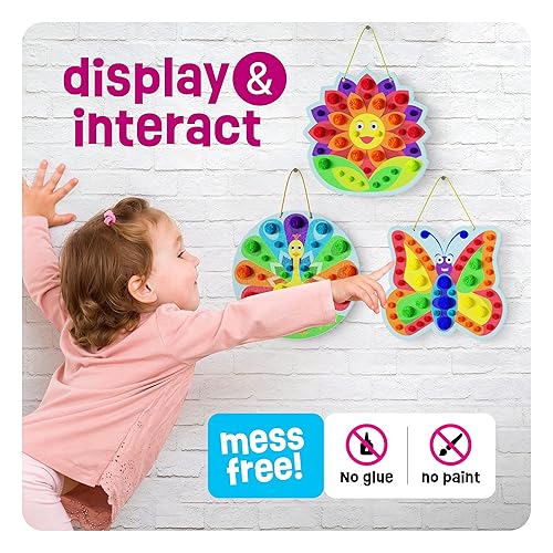 Dan&Darci Pom Pom Arts Crafts Kit for Toddlers Art Activity