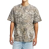 Burtell Camo Shirts for Men Camouflage Graphic Tees Casual Short Sleeve Crew Neck Loose T Shirt Mens Hunting Performance Tee
