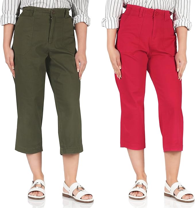 george khaki pants elastic waist