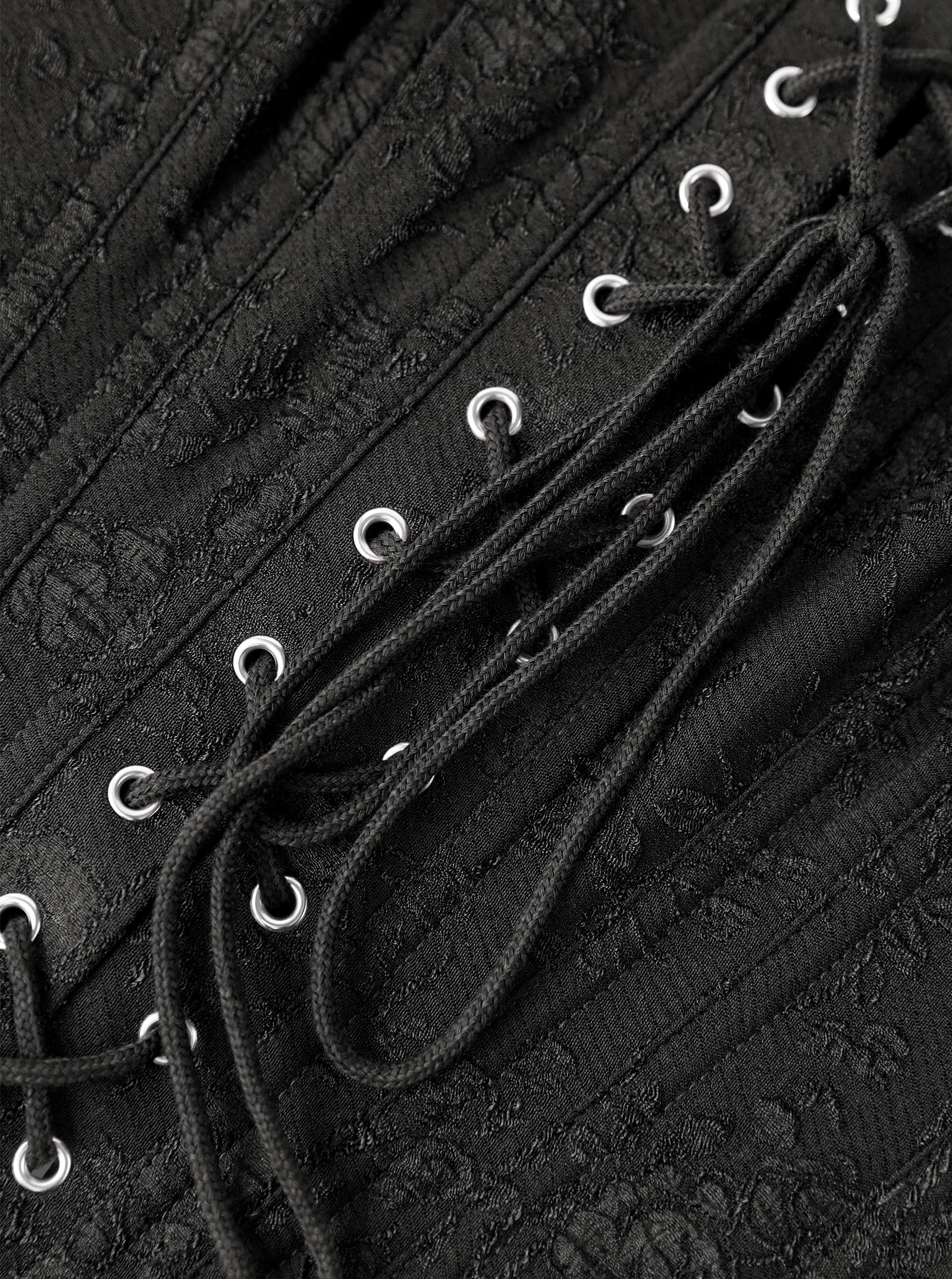 Benfoly Corset Tops for Women Lace Up Overbust Corset Bustier Halloween Costume Strapless Sexy Going Out Crop Top Tank