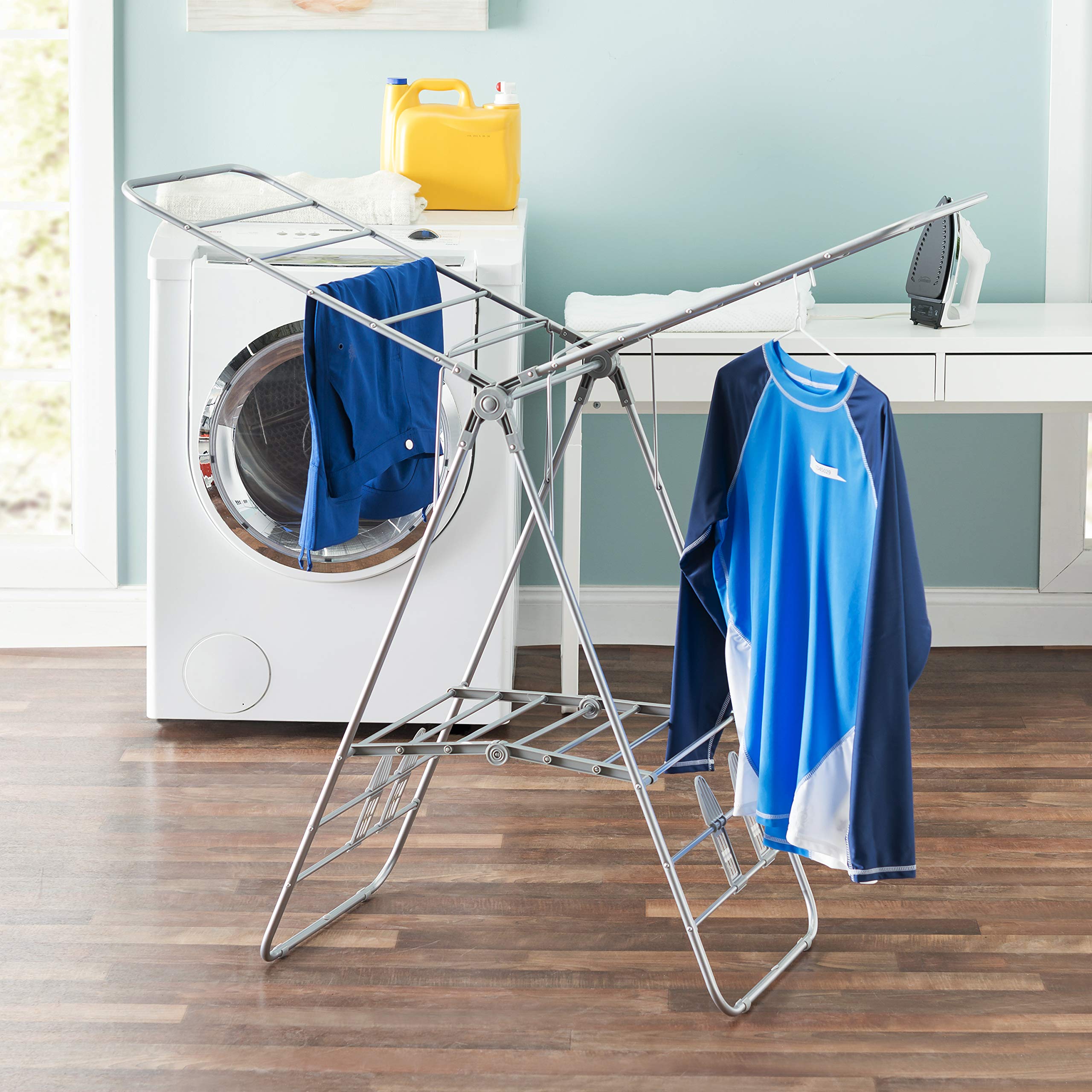Cover All Drying Rack Sunbeam Folding and Collapsible Indoor and Outdoors Clothes Drying Rack ...