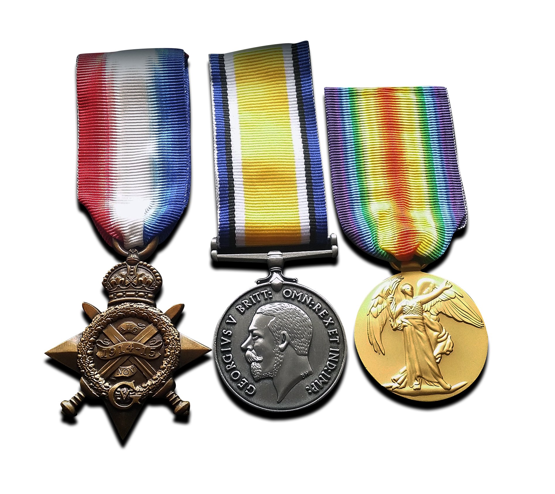 Replicamilitarymedals WW1 Medals Trio 1914-15 Star, British War & Victory Medal New British Replica Copy